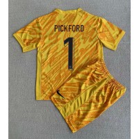 Maglie da calcio Inghilterra Jordan Pickford #1 Portiere Prima Maglia Bambino Europei 2024 Manica Corta (+ Pantaloni corti)